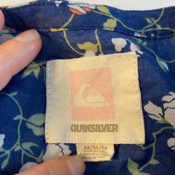 Quicksilver Floral Cotton Dress, Size M - Picture 10 of 11